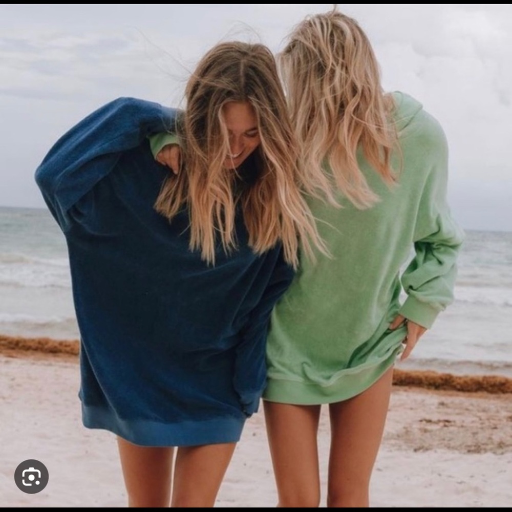 DAILY DRILLS TERRY CLOTH HOODIE DRESS